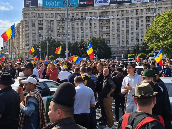 o044AiiSI3exbjHzVGUFxYYqtSs2bY3jhFs5ICot Piața Victoriei. Circulația e blocată în centrul Capitalei. 8 jandarmi, răniți